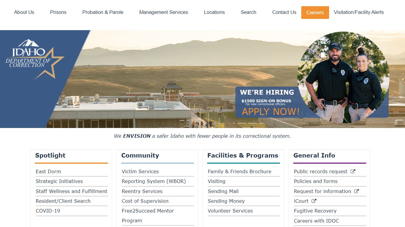 Resident/Client Search | Idaho Department of Correction